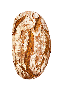 一个不满裂纹的面包实物