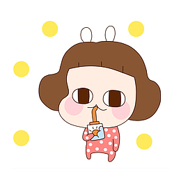 卡通手绘小妹
