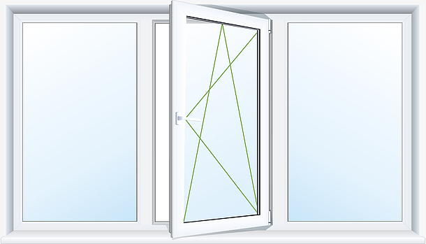 白色铝合金窗户素材图
