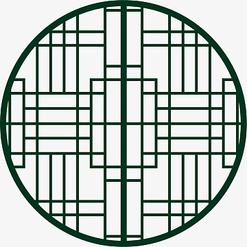 圆形的公园园林窗子