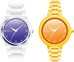 现代矢量手表腕表金表素材