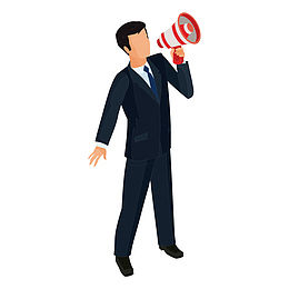 扁平化招聘人员插画