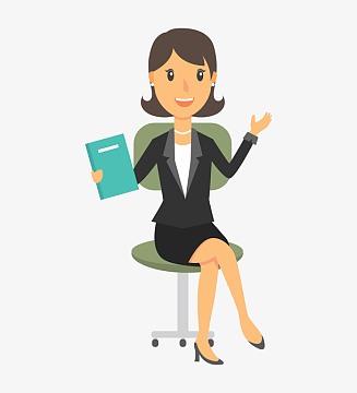 手绘商务女士坐在椅子上(3880x4277)png卡通医院医生矢量素材(1990x