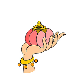 佛手托莲花