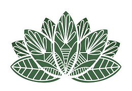 白色花纹绿色莲花
