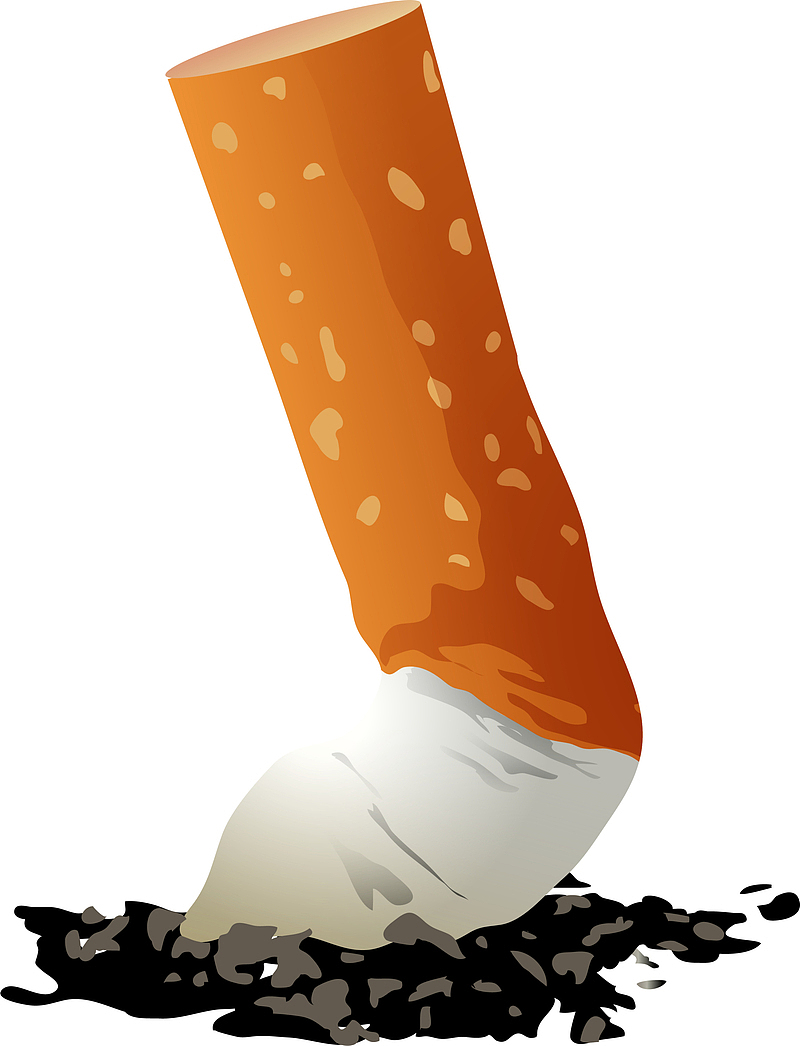 禁止吸烟立体掐灭香烟