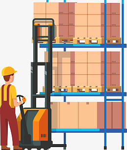 卡通立体仓库整理员