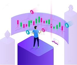 2.5D矢量数据分析科技插画