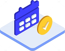 2.5D签到金融立体图标