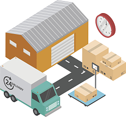 立体效果物流公司仓库