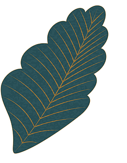 简约深蓝色矢量树叶