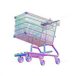 购物车立体C4D节日特惠