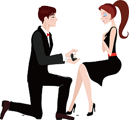 求婚插画设计