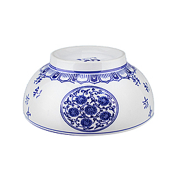产品实物中华传统别致花纹青花碗