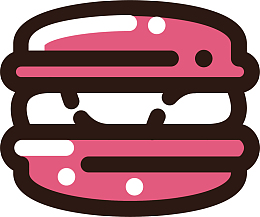 粉色马卡龙设计图标