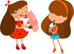 儿童节吃东西可爱女孩