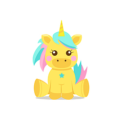 卡通坐着的天使马免抠素材