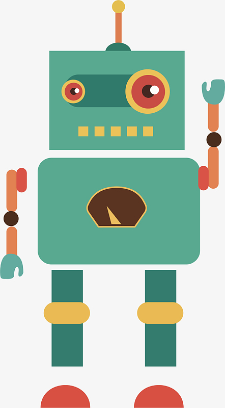 卡通科技机器人装饰素材_卡通科技机器人装饰图片元素-觅元素