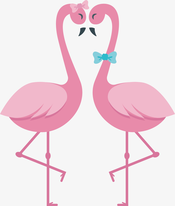 矢量图粉红色的天鹅