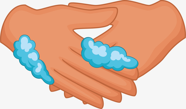 矢量图爱干净的手