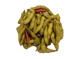 黄黄的美味盐水毛豆