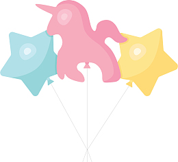 粉红色独角兽气球