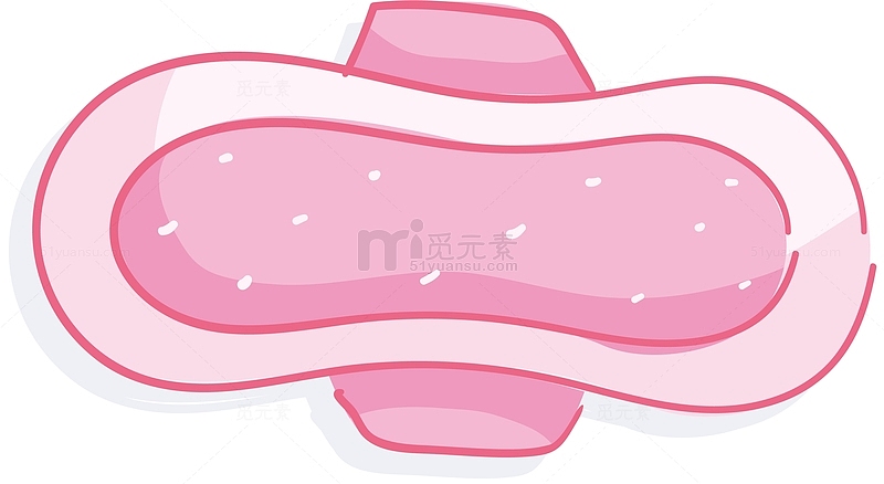 粉色线条矢量卫生巾