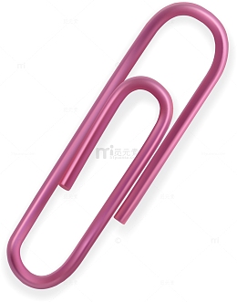 粉色简约曲别针