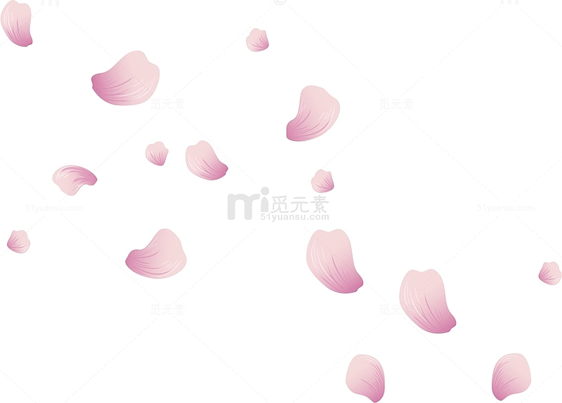 粉红色浪漫飞舞花瓣