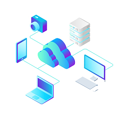 云存储办公插画设计