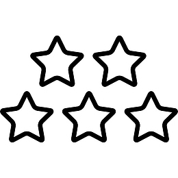 黑色线条五颗星素材