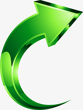 绿色立体箭头png图