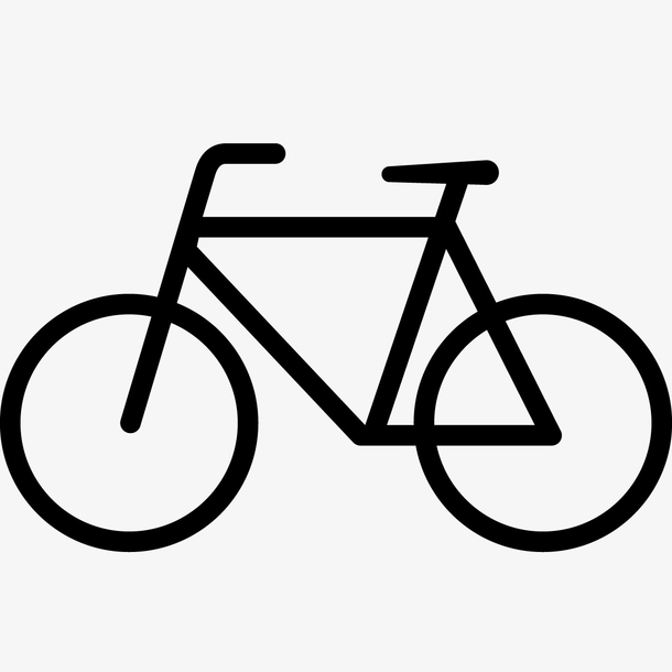 低碳出行自行车简笔画图片