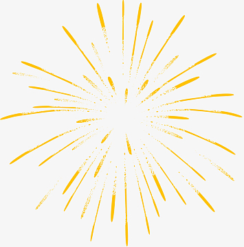 橙色发射卡通风格烟花