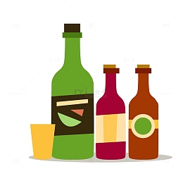 卡通酒瓶矢量图装饰