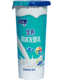 实物得益佳钙风味酸奶免抠