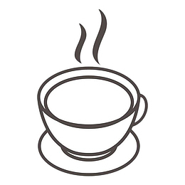手绘黑色热茶碗