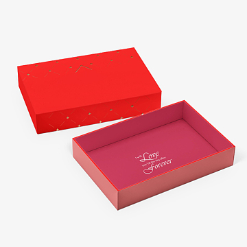 红色耀眼长方形盒子免抠