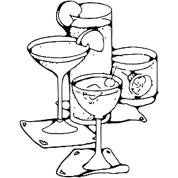 创意夏日饮品简笔画免抠png