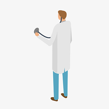 医生背影装饰素材