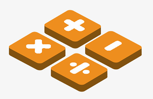 立体加减乘除符号元素