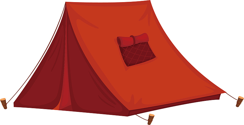 矢量图野外露营帐篷