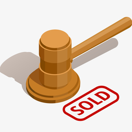 拍卖出售矢量插画