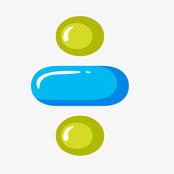 绿色卡通符号除号