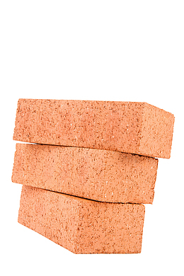 红色几何立体砖头