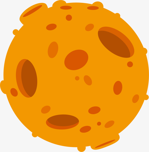 黄色卡通立体星球