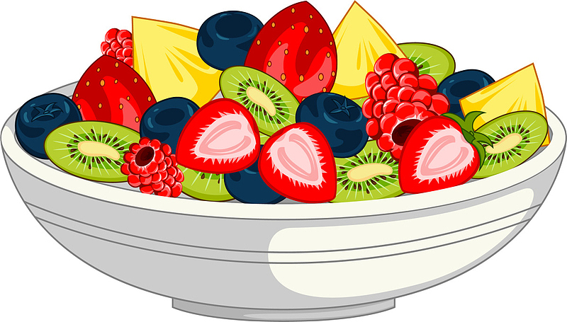彩色立体营养水果