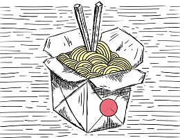 卡通彩绘面条
