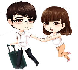 卡通手绘Q版男孩女孩