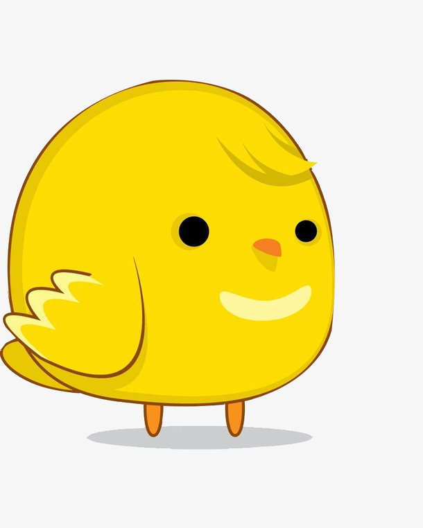 手绘黄色小鸡仔png